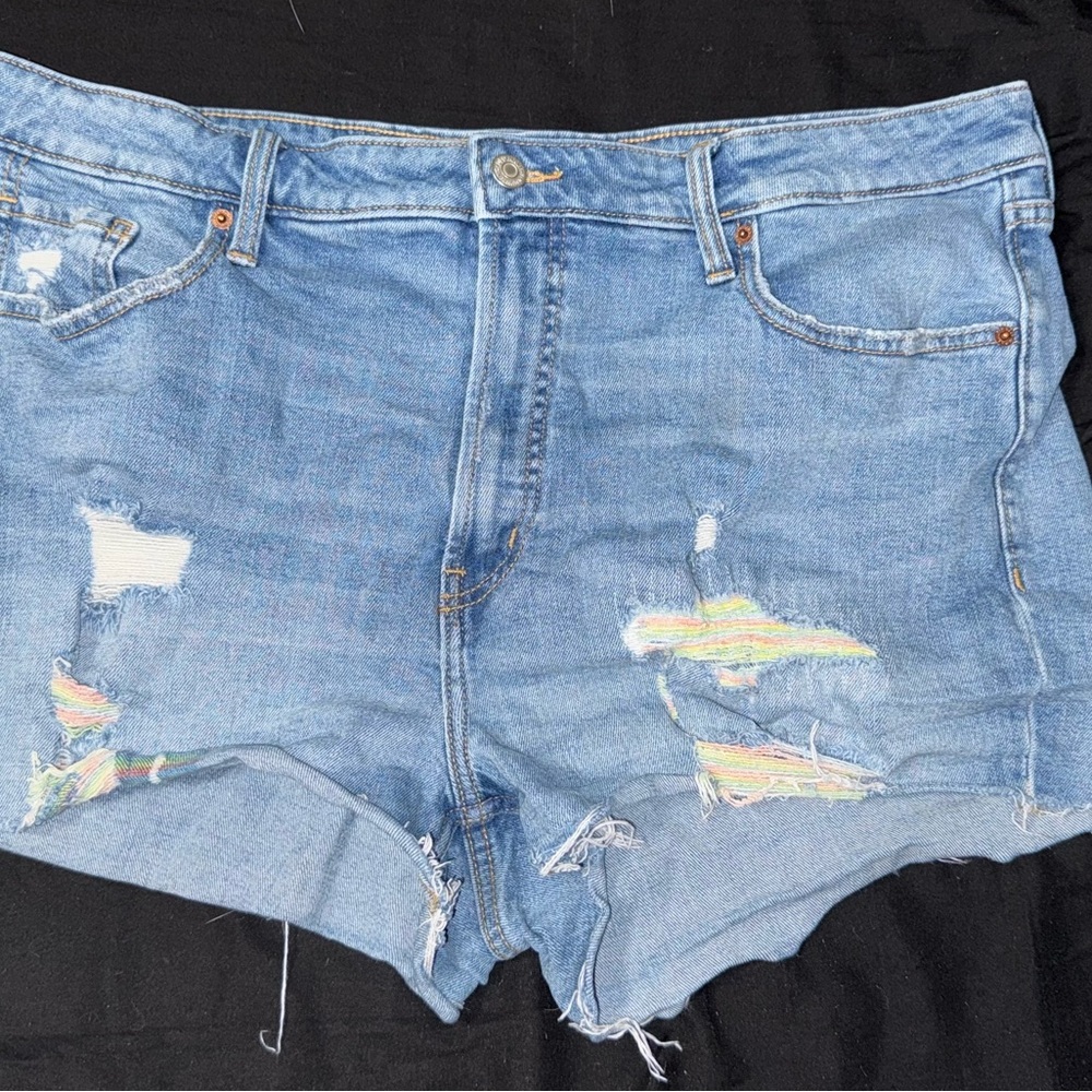 Old Navy Pride Rainbow Distressed Jean Shorts